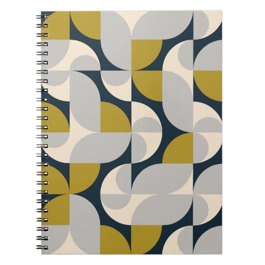 Moderne geometrische retro achtergrond notitieboek (Voorkant)