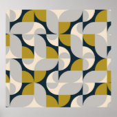 Moderne geometrische  retro achtergrond poster (Voorkant)