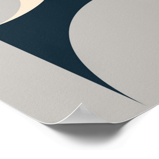 Moderne geometrische  retro achtergrond poster (Hoek)