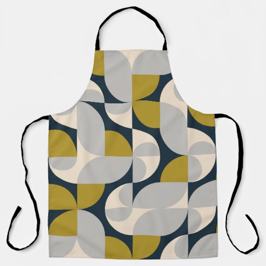 Moderne geometrische retro achtergrond schort (Voorkant)