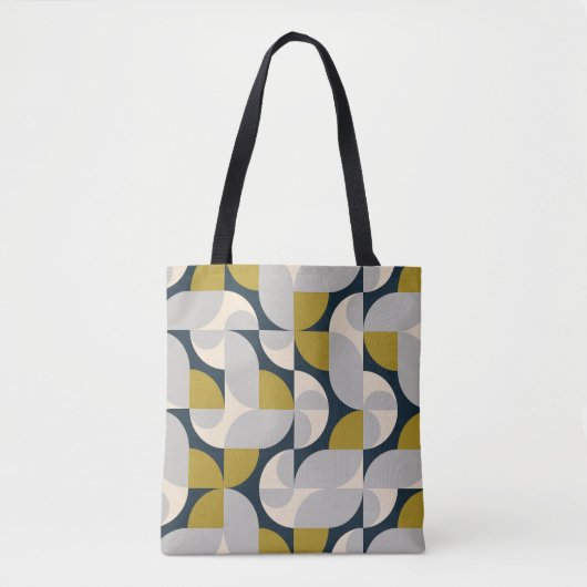 Moderne geometrische retro achtergrond tote bag (Voorkant)