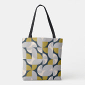 Moderne geometrische retro achtergrond tote bag (Achterkant)