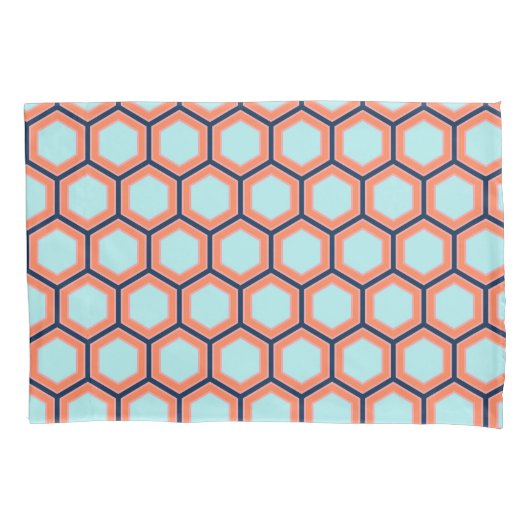 Moderne geometrische retro HoneyComb Pattern #2 Kussensloop (Voorkant)