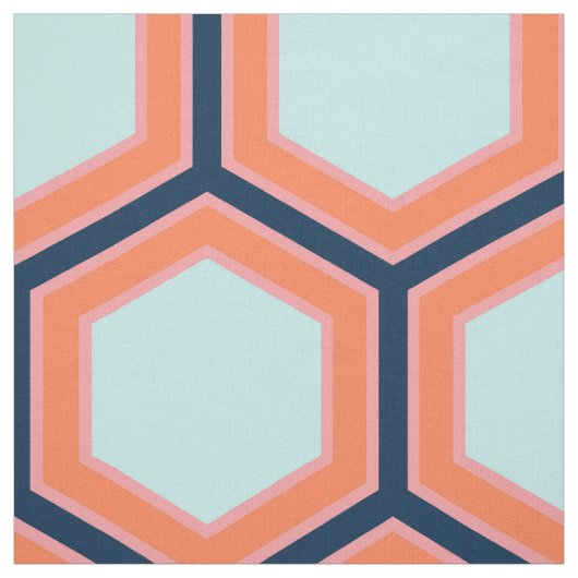 Moderne geometrische retro HoneyComb Pattern #2 Stof (Swatch)