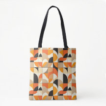 Moderne geometrische retro print Canvas tas