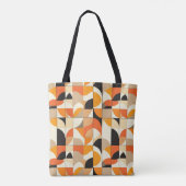 Moderne geometrische retro print Canvas tas (Achterkant)
