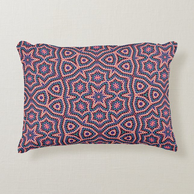 Moderne Geometrische Retro Stippenpatroon #3 Accent Kussen (Voorkant)