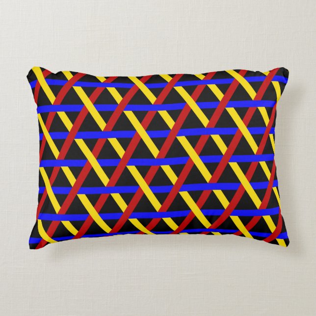 Moderne geometrische retroflecohexagons accent kussen (Voorkant)