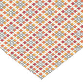 Moderne geometrische rode Amber kwadratenpatroon Korte Tafelloper (Hoek)