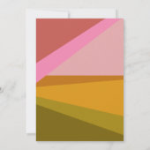 Moderne Geometrische Rode Olijf Groene Monogrammen Notitiekaartje (Achterkant)