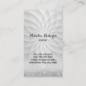 Moderne geometrische Roos Gold Glitter Spray Clean Visitekaartje (Achterkant)