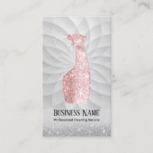 Moderne geometrische Roos Gold Glitter Spray Clean Visitekaartje (Voorkant)