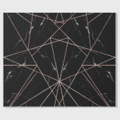 Moderne geometrische Roos gouden marmeren driehoek Cadeaupapier (Vlak)