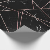 Moderne geometrische Roos gouden marmeren driehoek Cadeaupapier (Hoek)