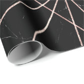 Moderne geometrische Roos gouden marmeren driehoek Cadeaupapier (Rol Hoek)