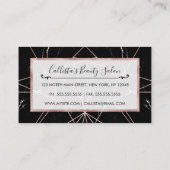 Moderne geometrische Roos gouden marmeren driehoek Klantenkaartje (Achterkant)