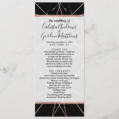 Moderne geometrische Roos gouden marmeren driehoek Programmakaart (Voorkant)