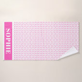 Moderne geometrische roze cirkels Baby Kinderen Badhanddoek (Badhanddoek)