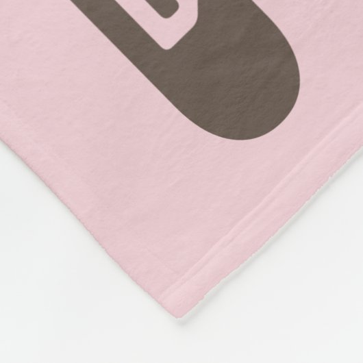 Moderne Geometrische Roze Grijs Custom Name Fleece Deken (Hoek)