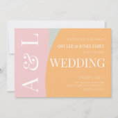 Moderne geometrische roze mint voor een donkere br kaart (Voorkant)