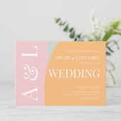 Moderne geometrische roze mint voor een donkere br kaart (Staand voorkant)