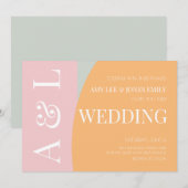 Moderne geometrische roze mint voor een donkere br kaart (Voorkant / Achterkant)