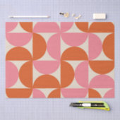 Moderne geometrische roze oranje vormgeving uit de tissuepapier (Craft)