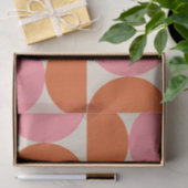 Moderne geometrische roze oranje vormgeving uit de tissuepapier (Geschenk)