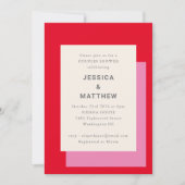 Moderne Geometrische roze roze koorddouche Kaart (Voorkant)