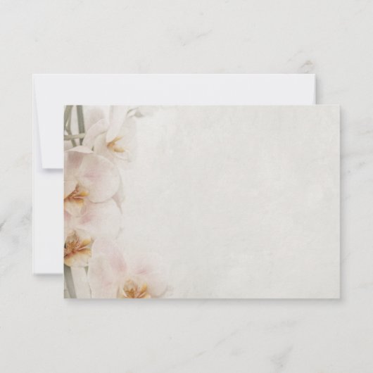 Moderne Geometrische roze roze orchidee RSVP Kaartje (Achterkant)