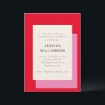 Moderne Geometrische roze roze roodroodkebrand Kaart<br><div class="desc">Moderne geometrische oude roze roze roze roze bellenpartij</div>