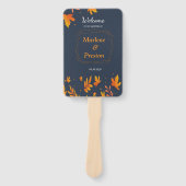 Moderne geometrische rustieke herfst laat herfst handwaaier (Voorkant)