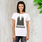 Moderne geometrische Sagrada Familia Barcelona Sky T-shirt