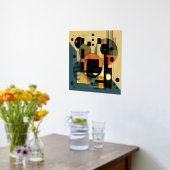 Moderne geometrische samenstelling 2 folie prints (Laag (Keuken))