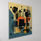 Moderne geometrische samenstelling 2 folie prints (Laagn)