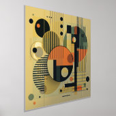 Moderne geometrische samenstelling 3 folie prints (Laagn)