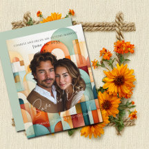 Moderne Geometrische Save the Date, Fotomagneet