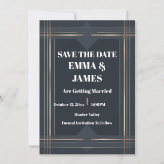 Moderne Geometrische Save the Date Kaart