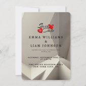 Moderne Geometrische Save the Date Kaart - Minimal (Voorkant)