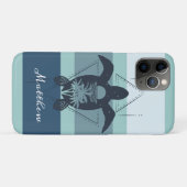 Moderne geometrische schildpad op maat Case-Mate iPhone case (Achterkant (horizontaal))