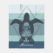Moderne geometrische schildpad op maat fleece deken (Voorkant)