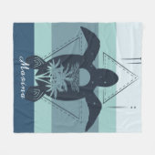 Moderne geometrische schildpad op maat fleece deken (Voorkant (Horizontaal))