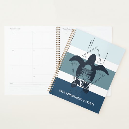 Moderne geometrische schildpad op maat planner (Display)