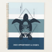 Moderne geometrische schildpad op maat planner (Voorkant)