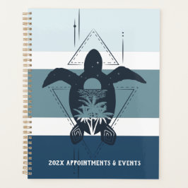 Moderne geometrische schildpad op maat planner