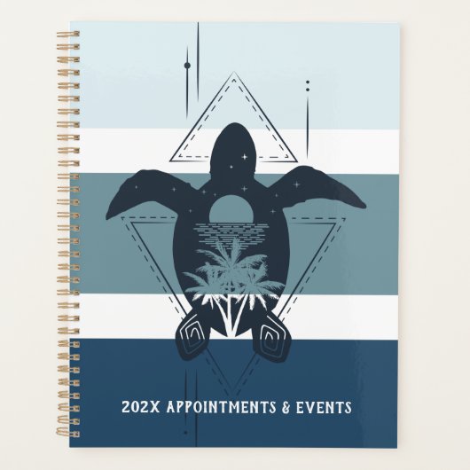 Moderne geometrische schildpad op maat planner (Voorkant)