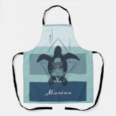 Moderne geometrische schildpad op maat schort (Voorkant)