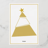 Moderne geometrische schuine boom foto kaart echte (Achterkant)