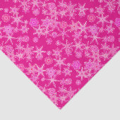 Moderne geometrische sneeuwvlokken, diepe Fuchsia  Tissuepapier (Detail)
