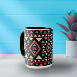 Moderne geometrische Southwest-stijl Mok